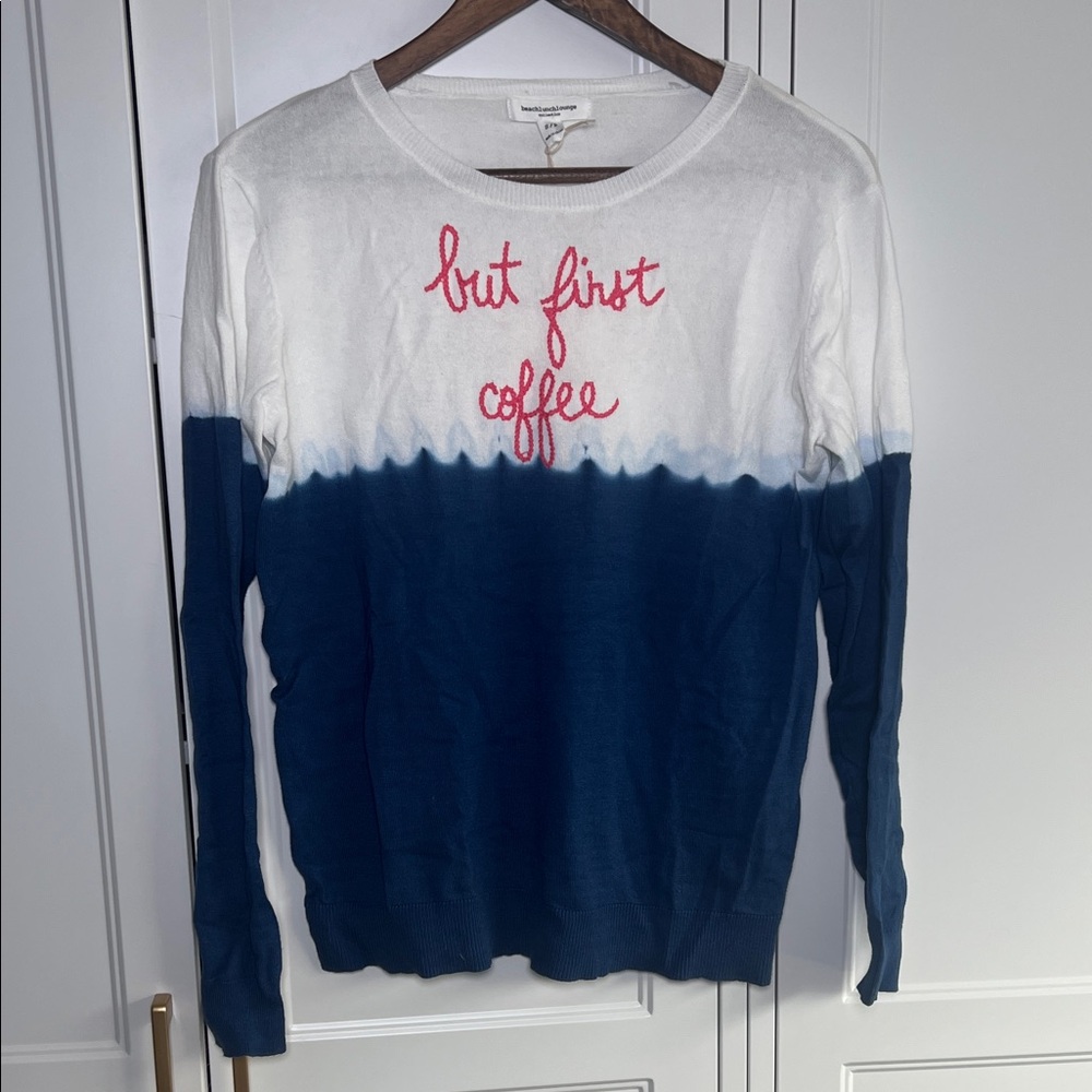 beachlunchlounge Penny Long Sleeve Navy Dip Dye NWT